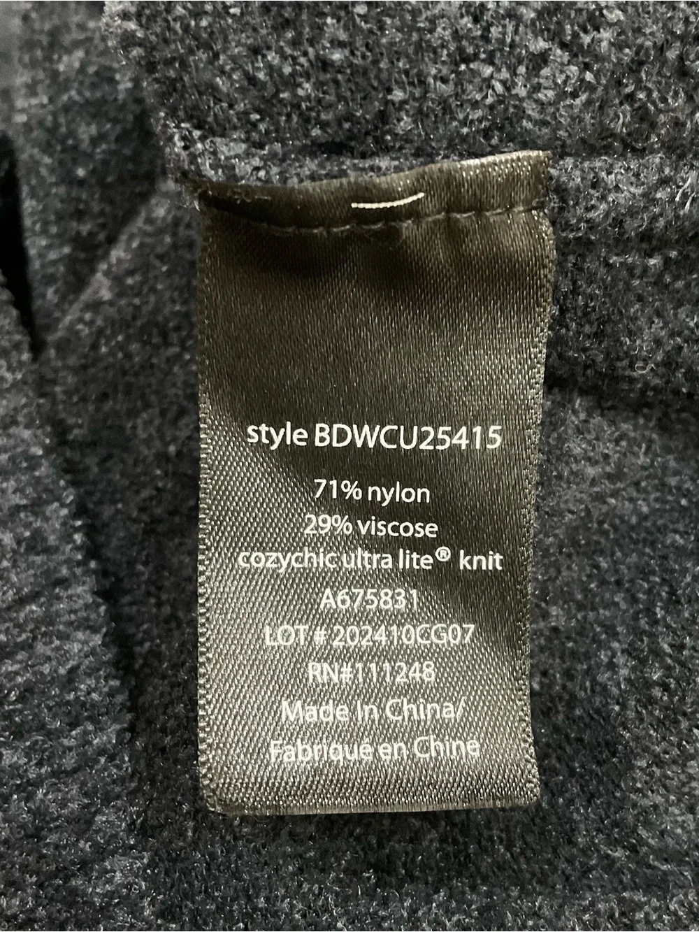 Barefoot Dreams Cozychic Ultra Lite Knot Back Pullover Sweater Black Size 1X